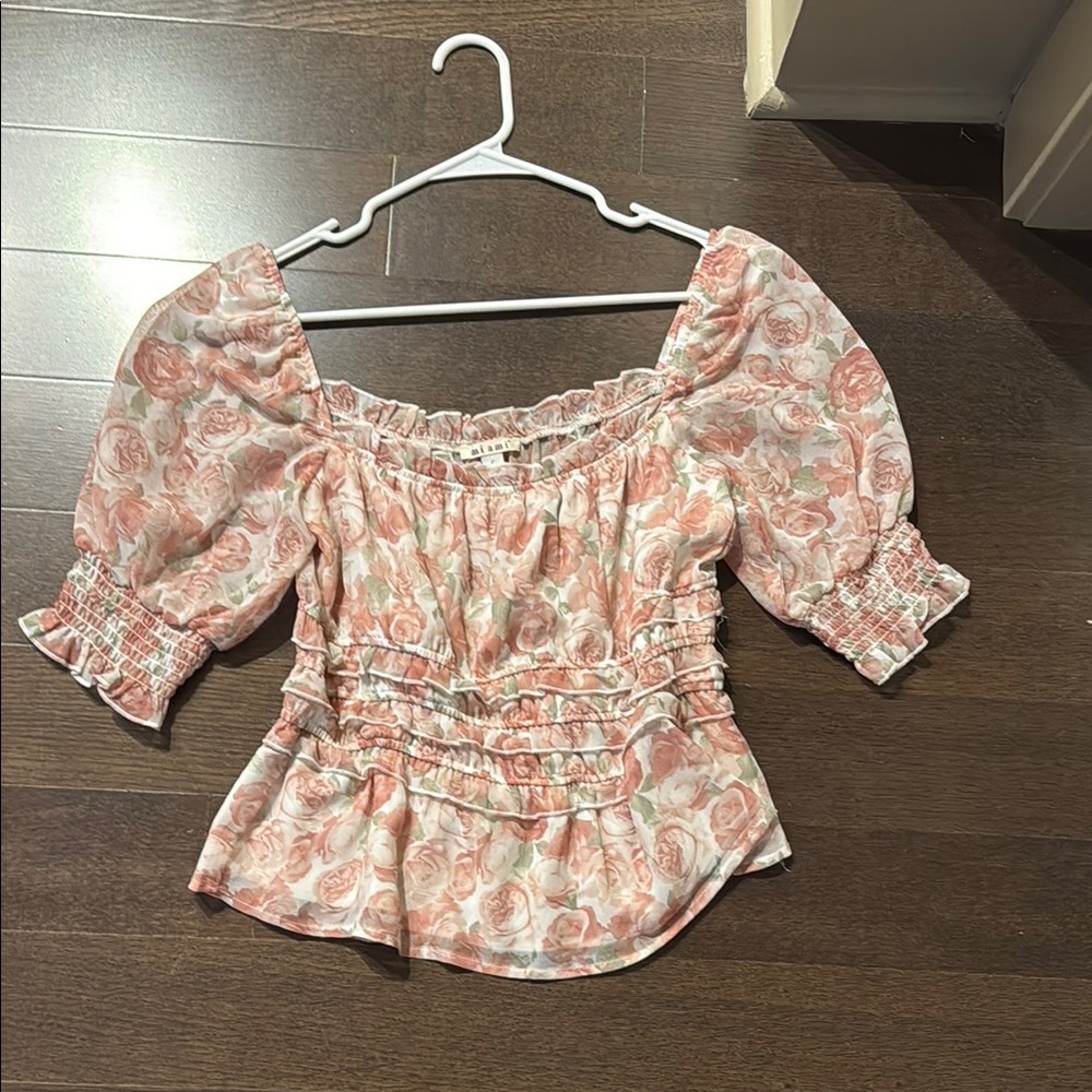 Floral Pink Women's Top